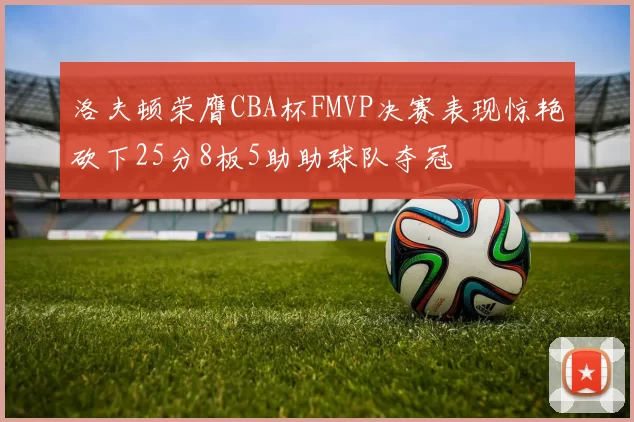 洛夫顿荣膺CBA杯FMVP决赛表现惊艳砍下25分8板5助助球队夺冠